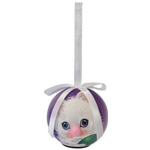 Twinkling Treasures 3D Christmas Mini Ornament -‎ 2.5" - WHITE KITTEN KITTY CAT